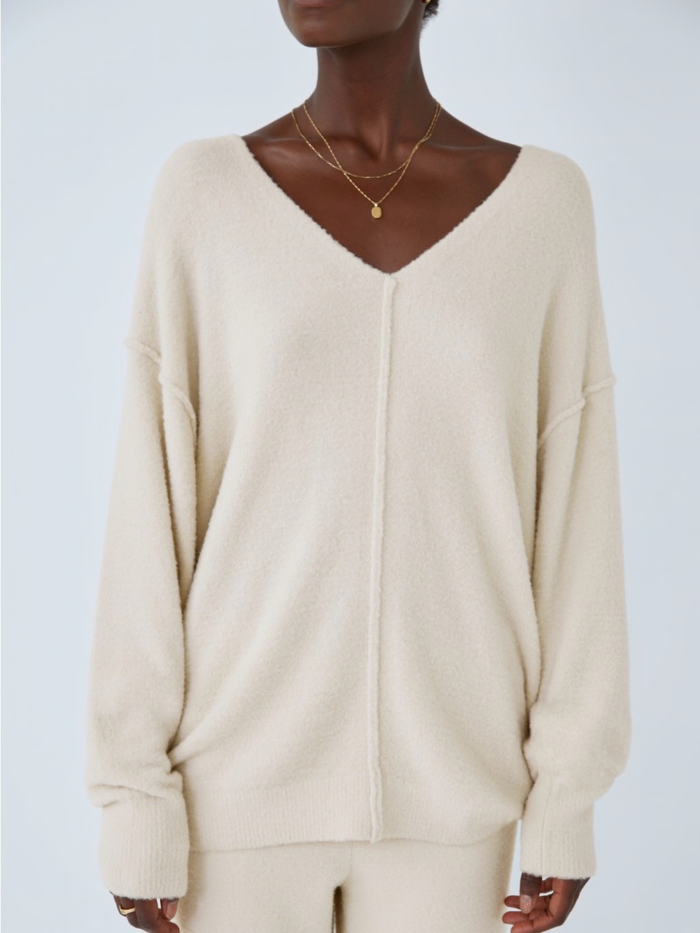 Aritzia Wilfred Free Hush Knit V-Neck Sweater
